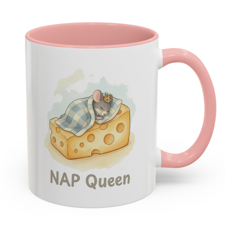 Cute “NAP Queen” Mouse Mug – Funny gift for nap lovers & cozy coffee moments | miceystore.com
