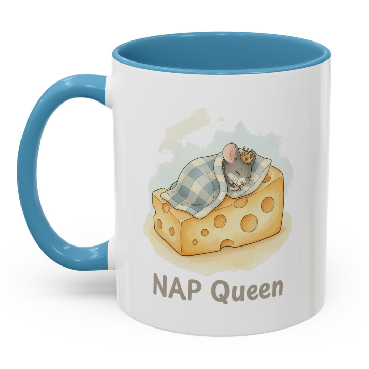 Cute “NAP Queen” Mouse Mug – Funny gift for nap lovers & cozy coffee moments | miceystore.com