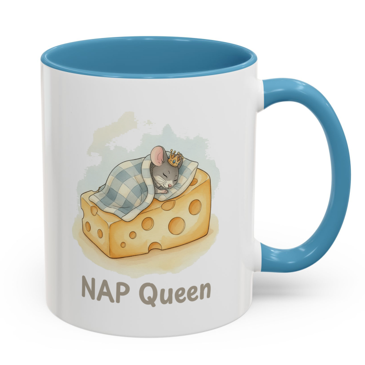 Cute “NAP Queen” Mouse Mug – Funny gift for nap lovers & cozy coffee moments | miceystore.com
