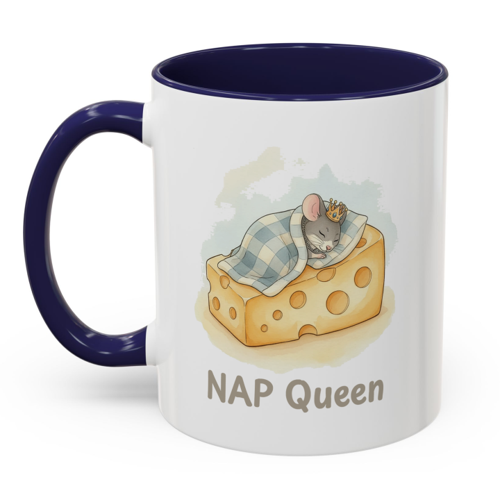 Cute “NAP Queen” Mouse Mug – Funny gift for nap lovers & cozy coffee moments | miceystore.com