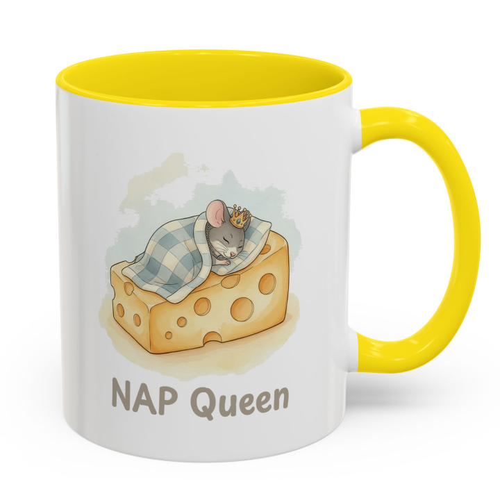 Cute “NAP Queen” Mouse Mug – Funny gift for nap lovers & cozy coffee moments | miceystore.com