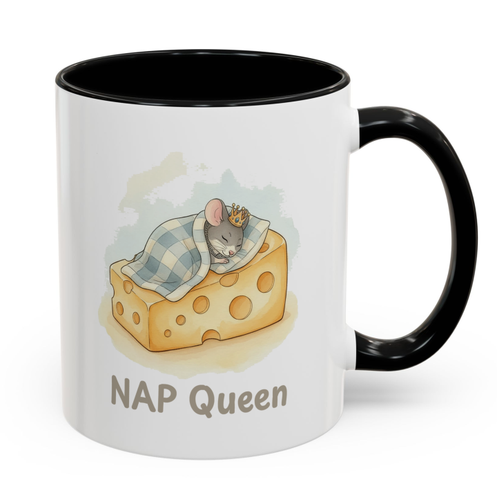 Cute “NAP Queen” Mouse Mug – Funny gift for nap lovers & cozy coffee moments | miceystore.com