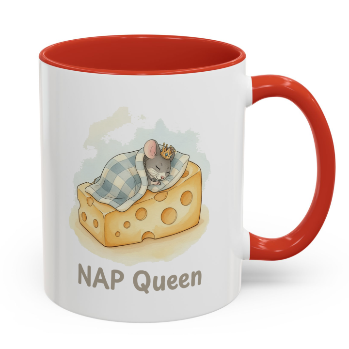 Cute “NAP Queen” Mouse Mug – Funny gift for nap lovers & cozy coffee moments | miceystore.com