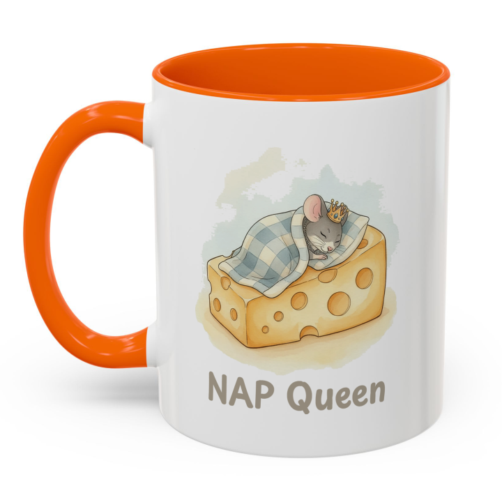 Cute “NAP Queen” Mouse Mug – Funny gift for nap lovers & cozy coffee moments | miceystore.com