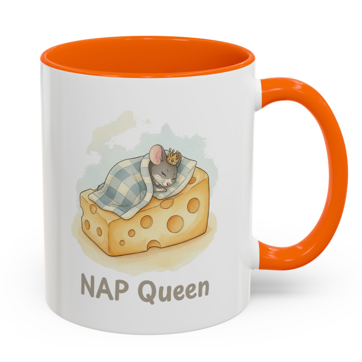 Cute “NAP Queen” Mouse Mug – Funny gift for nap lovers & cozy coffee moments | miceystore.com