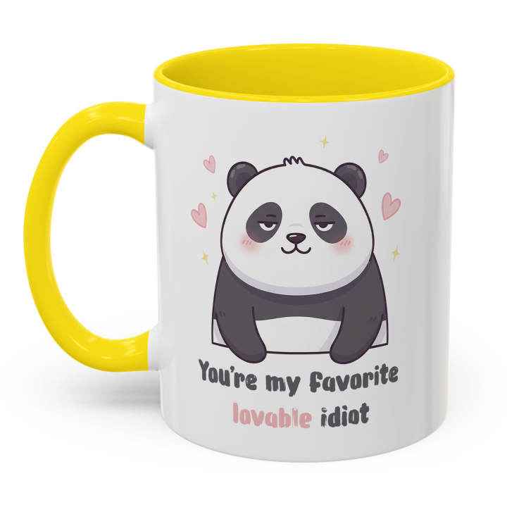 Cute Panda Mug – You're My Favorite Lovable Idiot