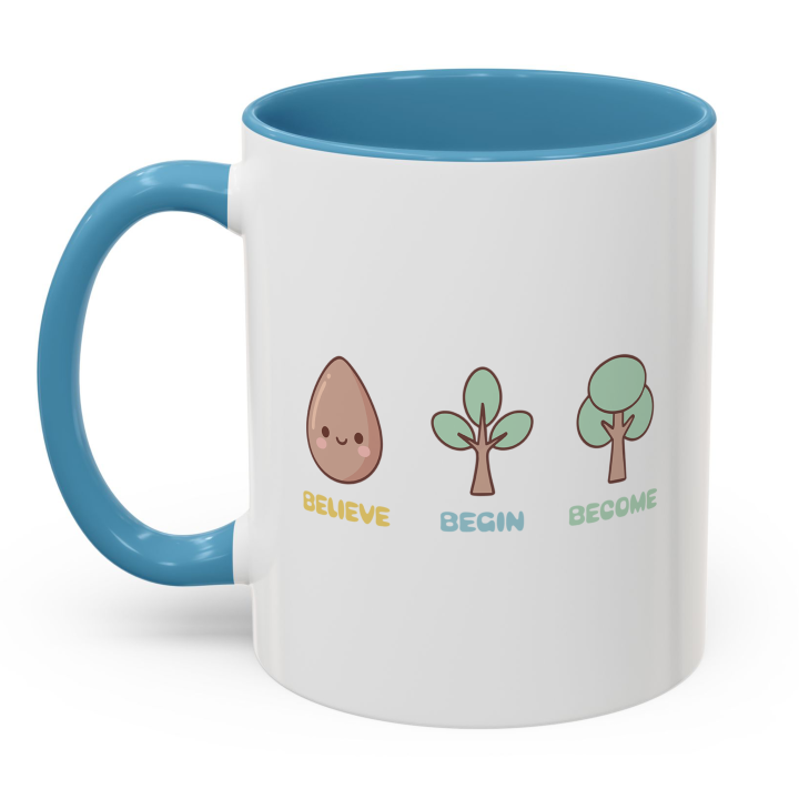 Cute Believe Begin Become Mug – Kawaii Growth