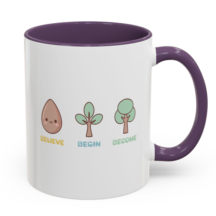 Cute Believe Begin Become Mug – Kawaii Growth