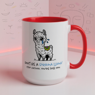 Drama Llama Mug – Funny Farewell Work Gift