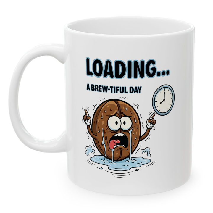 Loading… A Brew‑tiful Day Coffee Mug | Sarcastic Morning