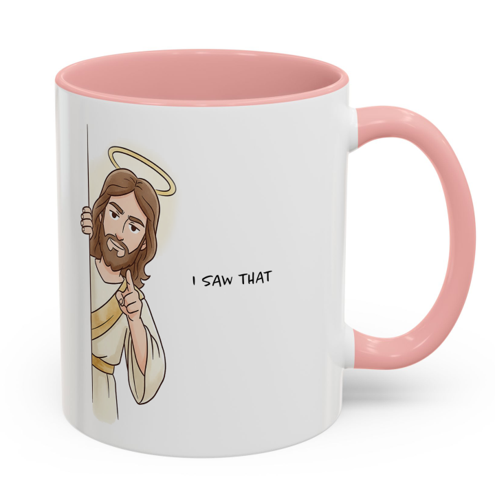 Funny Christian “I Saw That” Jesus Mug | Gag Gift Coffee Mug 11oz/15oz