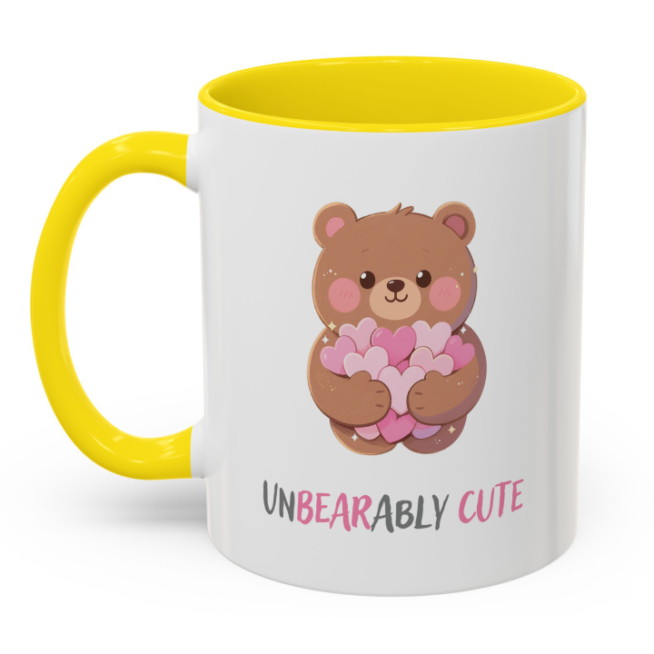 Unbearably Cute Bear Mug | Kawaii Hearts Coffee Cup