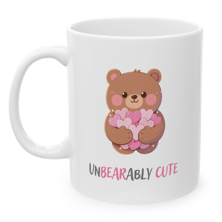 Unbearably Cute Bear Mug | Kawaii Hearts Coffee Cup