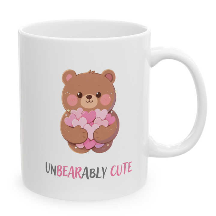 Unbearably Cute Bear Mug | Kawaii Hearts Coffee Cup