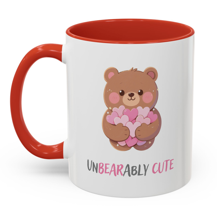 Unbearably Cute Bear Mug | Kawaii Hearts Coffee Cup