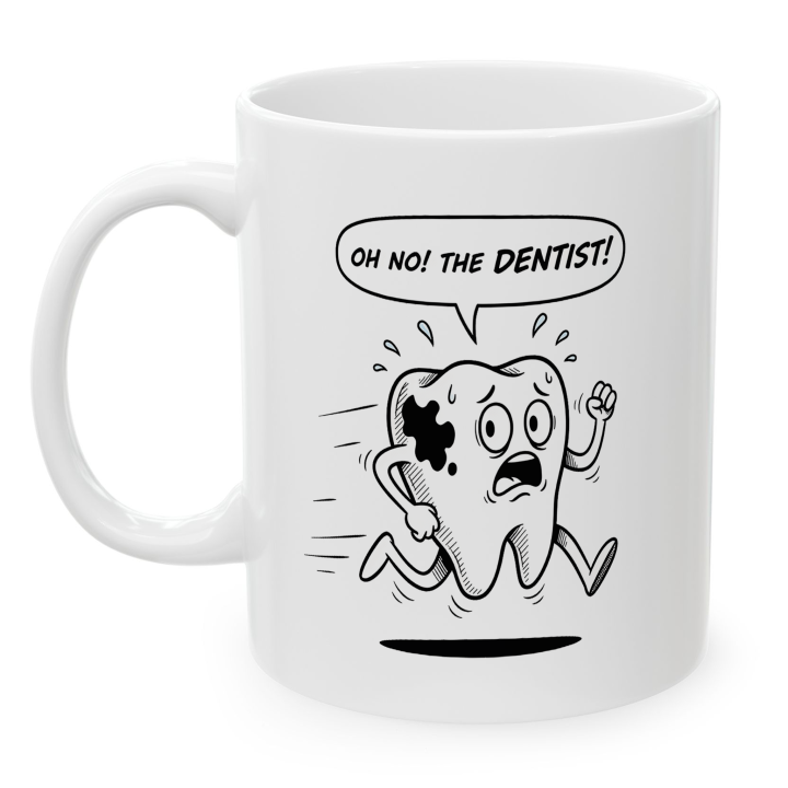 Oh No! The Dentist Mug | Funny Dental Cartoon Cup