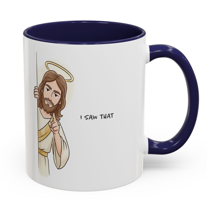 Funny Christian “I Saw That” Jesus Mug | Gag Gift Coffee Mug 11oz/15oz