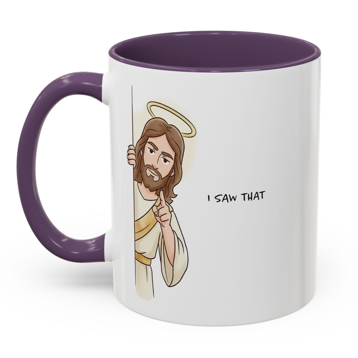 Funny Christian “I Saw That” Jesus Mug | Gag Gift Coffee Mug 11oz/15oz
