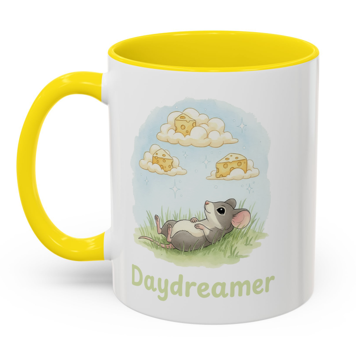 Mouse Daydreamer Mug – Cute Cheese Clouds Topolina Series