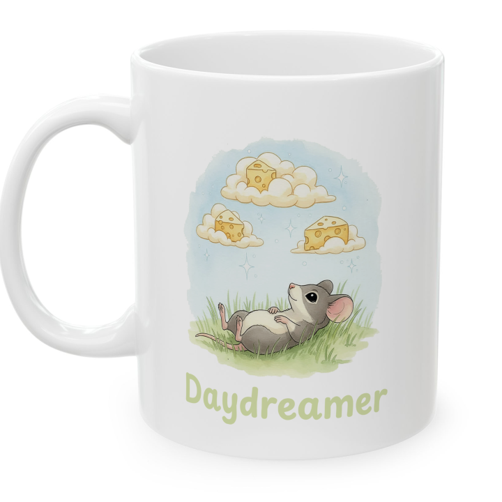 Mouse Daydreamer Mug – Cute Cheese Clouds Topolina Series