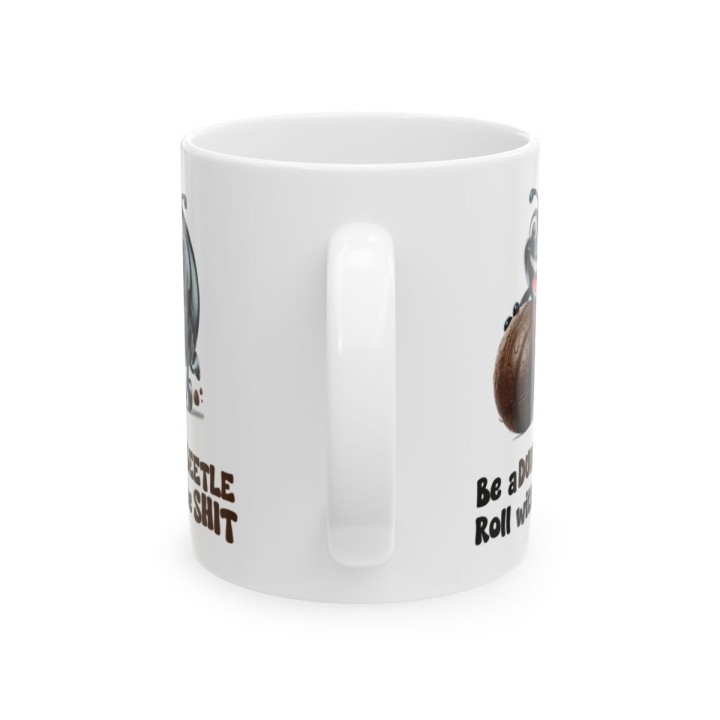 Funny Dung Beetle Mug – Gross Humor Office Gag Gift – 11oz/15oz