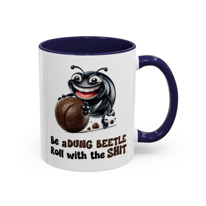 Funny Dung Beetle Mug – Gross Humor Office Gag Gift – 11oz/15oz