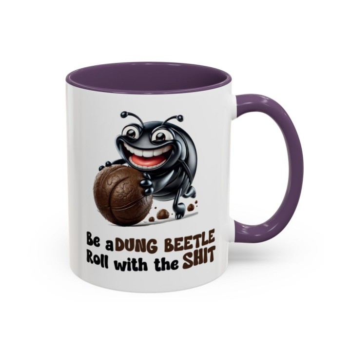 Funny Dung Beetle Mug – Gross Humor Office Gag Gift – 11oz/15oz