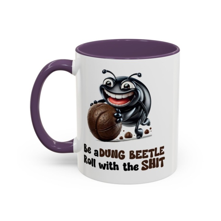 Funny Dung Beetle Mug – Gross Humor Office Gag Gift – 11oz/15oz