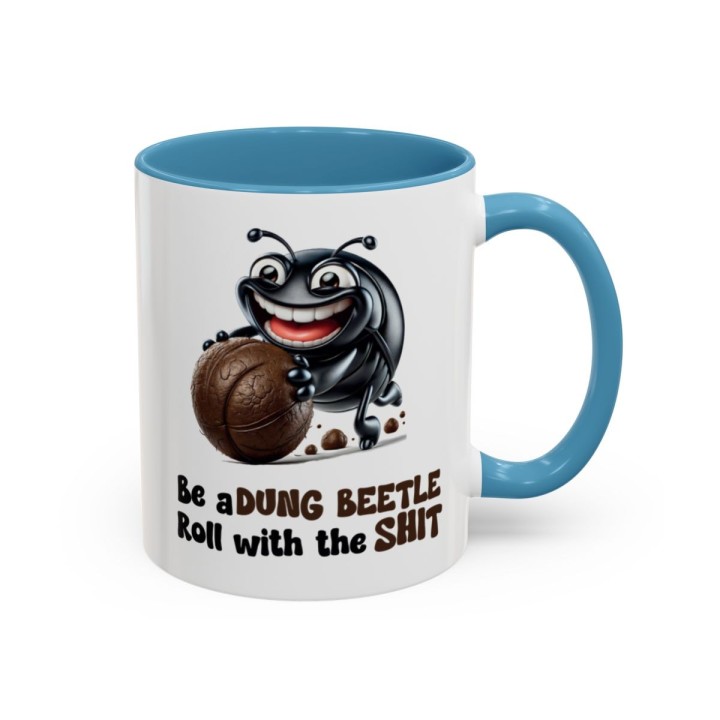 Funny Dung Beetle Mug – Gross Humor Office Gag Gift – 11oz/15oz