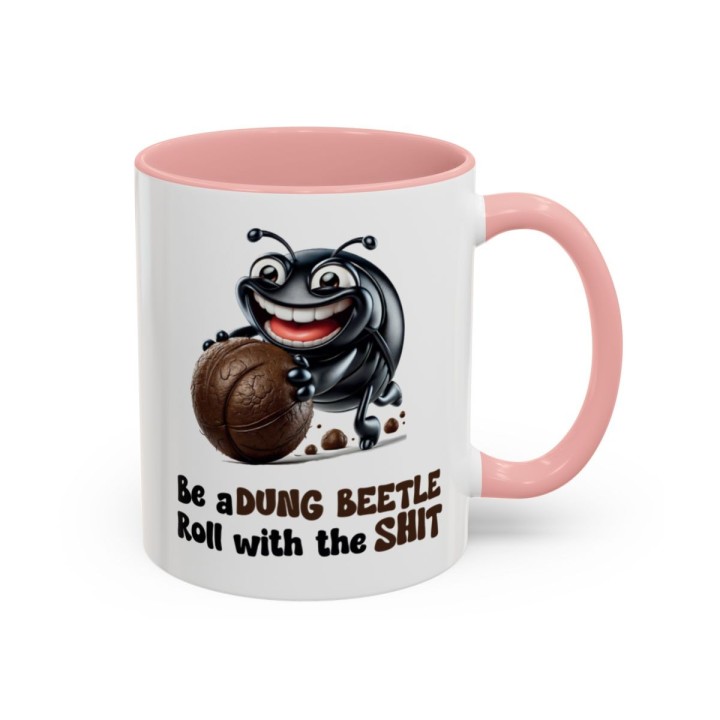 Funny Dung Beetle Mug – Gross Humor Office Gag Gift – 11oz/15oz