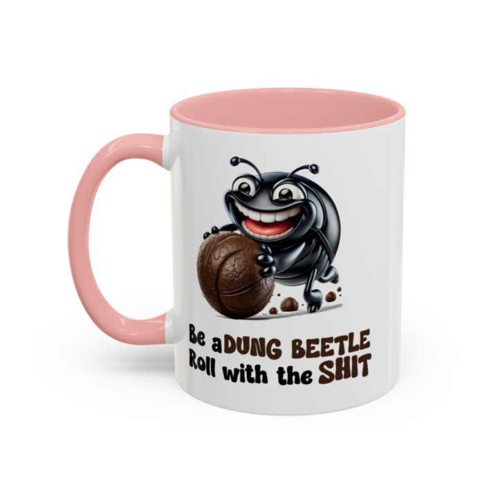 Funny Dung Beetle Mug – Gross Humor Office Gag Gift – 11oz/15oz