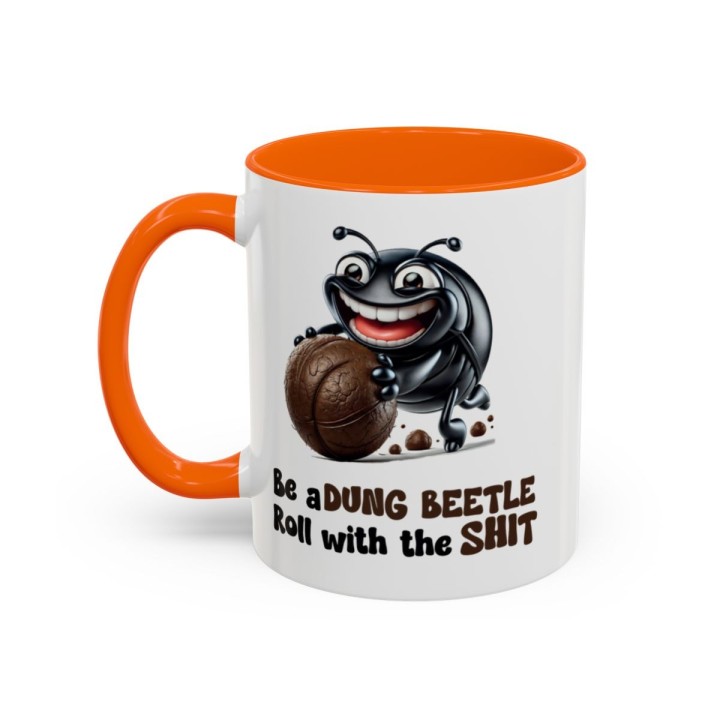 Funny Dung Beetle Mug – Gross Humor Office Gag Gift – 11oz/15oz