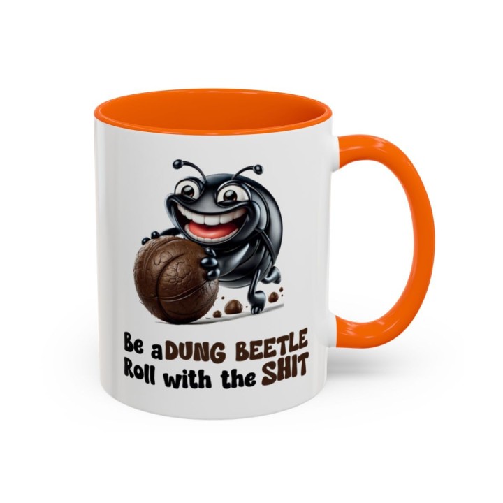Funny Dung Beetle Mug – Gross Humor Office Gag Gift – 11oz/15oz
