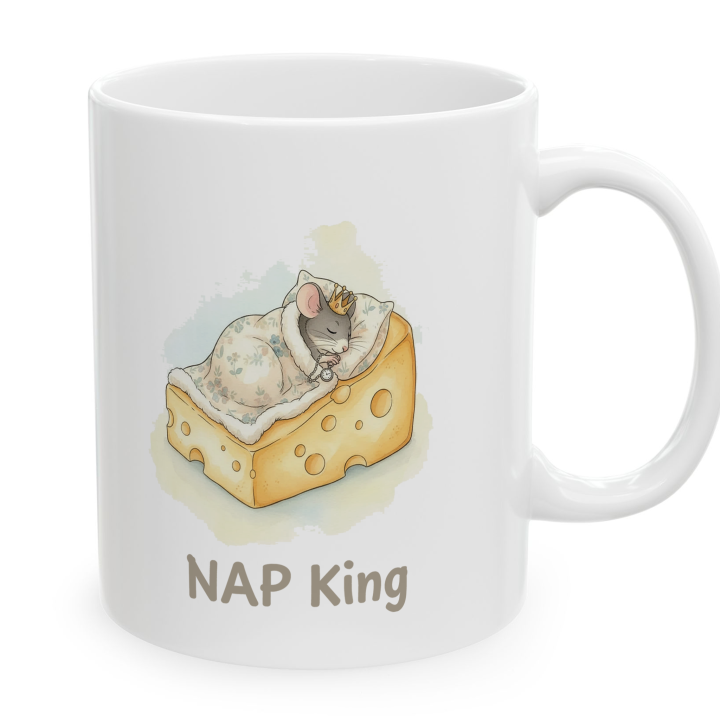 NAP King Mouse Mug – Cute Gift for Him | Topolina Series 11oz/15oz