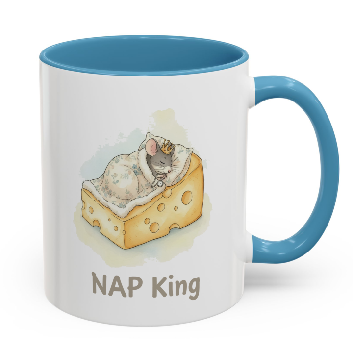 NAP King Mouse Mug – Cute Gift for Him | Topolina Series 11oz/15oz