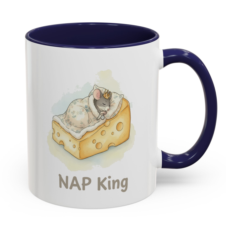 NAP King Mouse Mug – Cute Gift for Him | Topolina Series 11oz/15oz