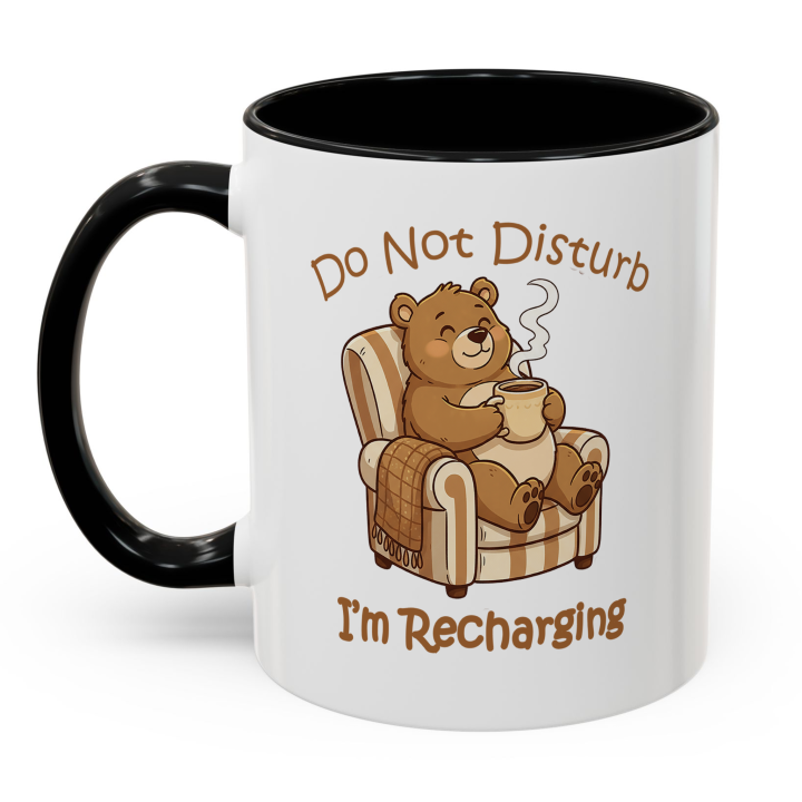 Cozy Bear Mug – Do Not Disturb, I’m Recharging