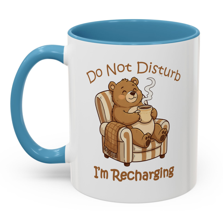 Cozy Bear Mug – Do Not Disturb, I’m Recharging