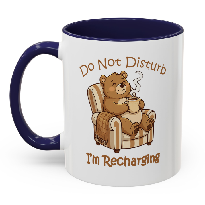 Cozy Bear Mug – Do Not Disturb, I’m Recharging