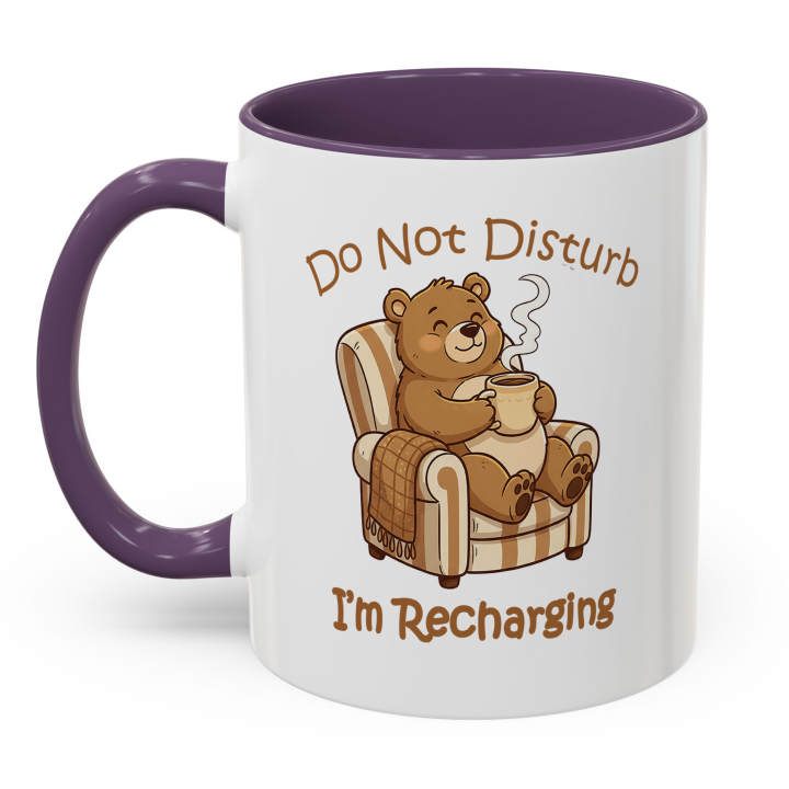 Cozy Bear Mug – Do Not Disturb, I’m Recharging