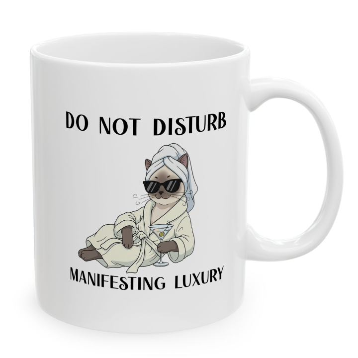 Glam Spa Cat Mug – Luxe Lounge Vibes